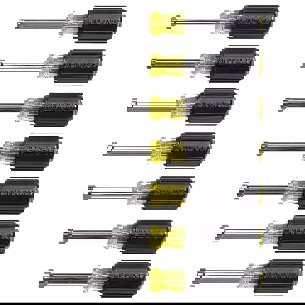 Nut Driver Set: 7 Pc, 5 to 10 mm, Hollow Shaft, Cushion Grip Handle